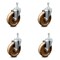 Service Caster 5 Inch High Temp Phenolic Wheel Swivel 3/8 Inch Threaded Stem Caster Set SCC SCC-TS20S514-PHRHT-381615-4 - alternate 1